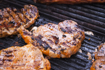 Grilling pork neck