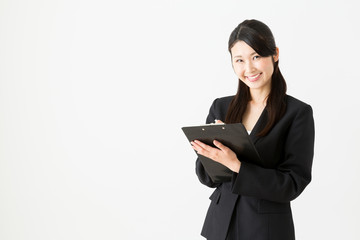 Fototapeta premium asian businesswoman on white background