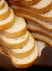Bread on the table. Macro