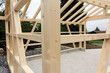 Holzkonstruktion für den Bau einer Holzhütte