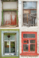Fototapeta na wymiar Collection of windows