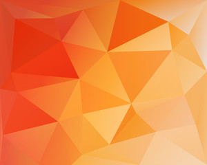 Polygonal triangle vector background, orange, red and yellow col