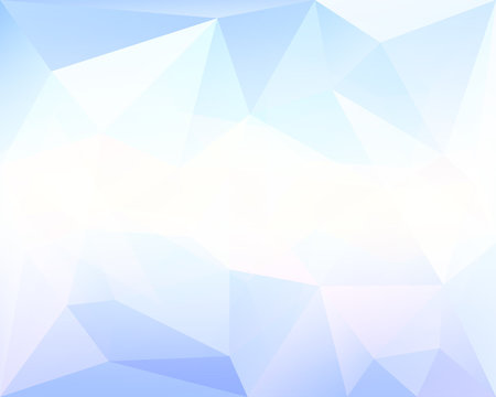 Polygonal triangle vector background, blue, white and turquoise
