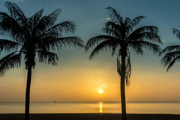 Tripod and sunrise songkhla