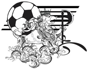 gryphon soccer coat of arms crest in vector format