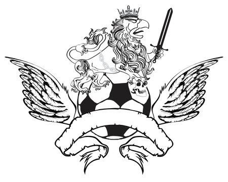 gryphon soccer coat of arms crest in vector format