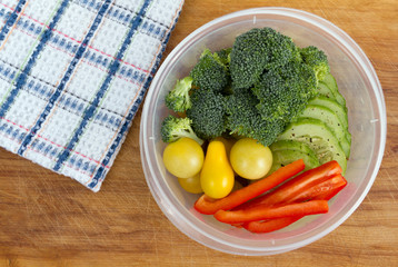 assorted veggie bowl for lunch