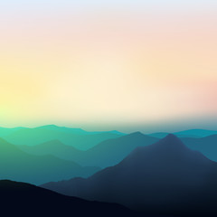 Fototapeta na wymiar Mountain landscape background.vector illustration