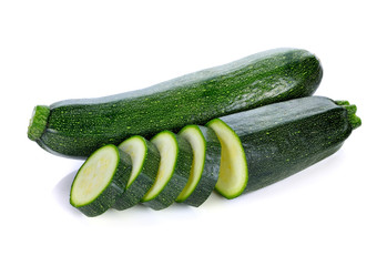 Fresh zucchini isolated on white