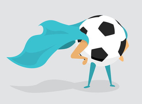 Soccer super hero ball with cape