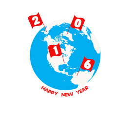 2016 happy new year celebration in the world