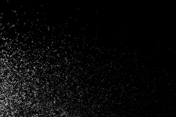 Drops of water on a black background. Texture.