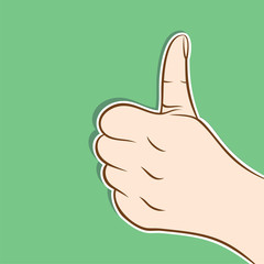 thumb up hand or good luck icon design vector