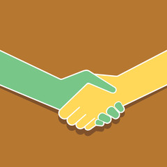 handshake icon design vector
