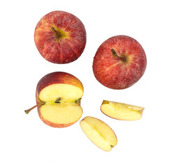 Top view of fresh red apples