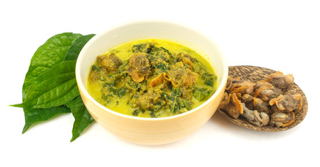 Cockle Curry with Betel Leaves