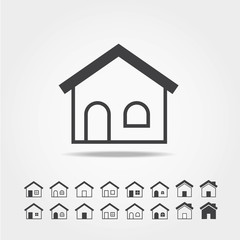 house icon set