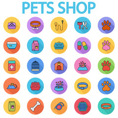 Pets shop icons