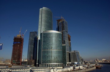Naklejka premium Moscow, skyscrapers