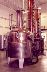 Microbrewery distillery still for vodka and whiskey
