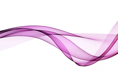 Crédence de cuisine en verre imprimé Vague abstraite La forme magique de la fumée violette. violet abstrait sur fond blanc