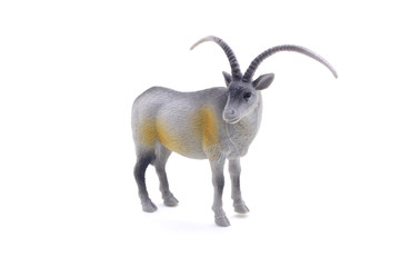 animal figurine toy isolated over a white background 