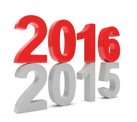 2015-2016 change new year 2016 isolated