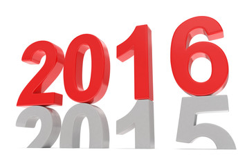 2015-2016 change new year 2016 isolated