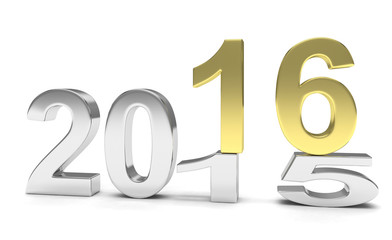 2015-2016 change new year 2016 isolated