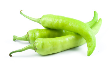 green pepper isolated on a white background