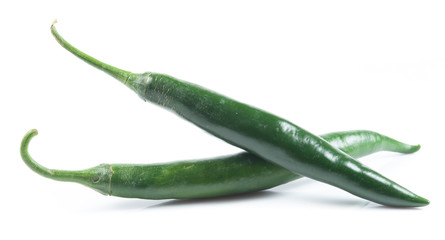 green pepper isolated on a white background
