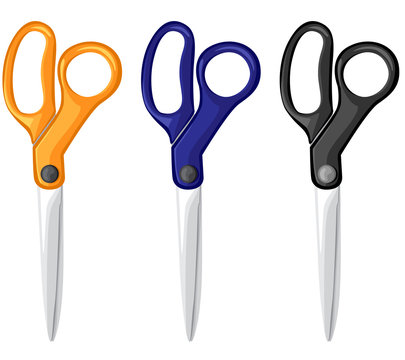 Cartoon image of scissors set