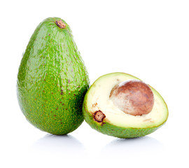 avocado isolated on white