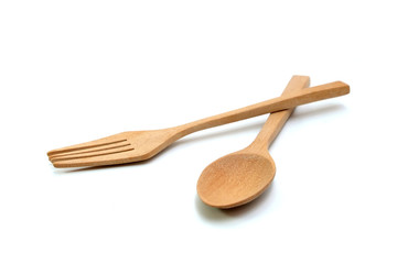 Wooden Spoon isolated on white background