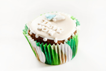 Frosted Cupcake with I Love You Written