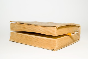 Old big book on a white background