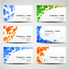 Set of six business cards