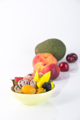 preserved fruits & Dried fruits. Food Snack on a Background