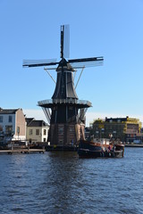 Fototapeta na wymiar Mill in Haarlem