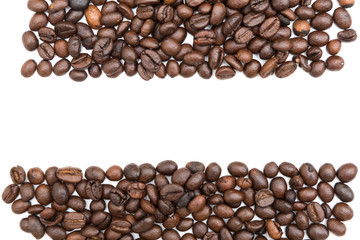 coffee beans on white background 