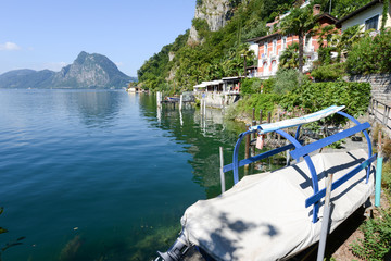 The bay of lake Lugano