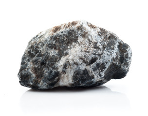 Fragment of granite on a white background.