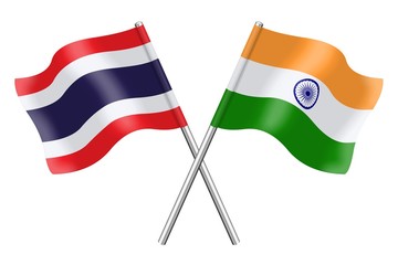 Flags: Thailand and India