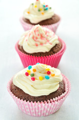 Colourful Chocolate Cupcakes