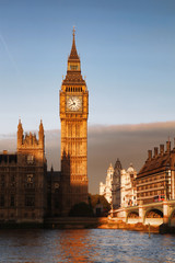 Fototapeta na wymiar Big Ben Clock Tower and Parliament house in London England UK