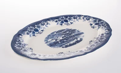 Rolgordijnen plate, plate on a background © heinteh
