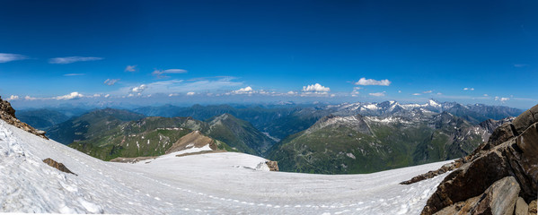 Panorama of snow mountain
