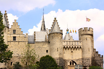 Fototapeta na wymiar Castle Steen in Antwerp, Belgium