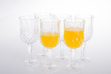 orange juice on a background