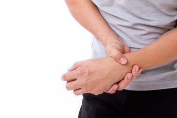man suffering from wrist joint pain